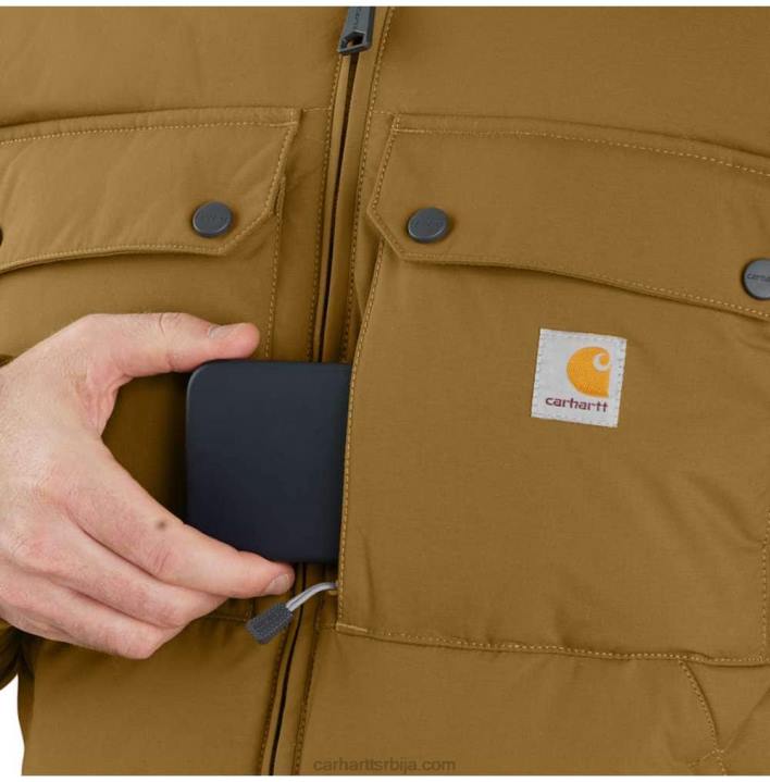 4042L16 Carhartt црн Цархартт монтана изолована јакна слободног кроја мушкарци