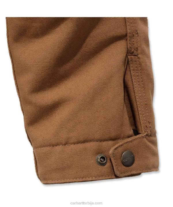 4042L17 Carhartt црн опуштена детроит јакна обложена детроитским ћебетом мушкарци