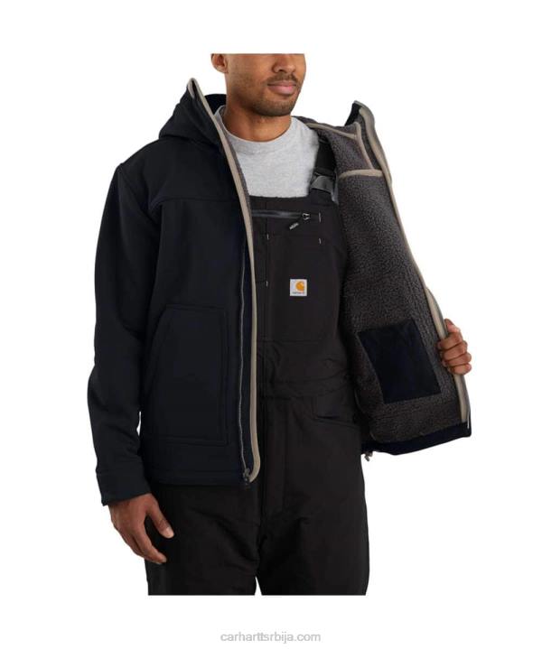 4042L20 Carhartt црн супер дук релаксирано фит схерпа-линед ацтиве јац мушкарци