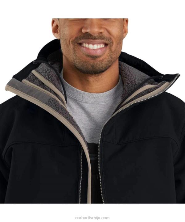 4042L20 Carhartt црн супер дук релаксирано фит схерпа-линед ацтиве јац мушкарци