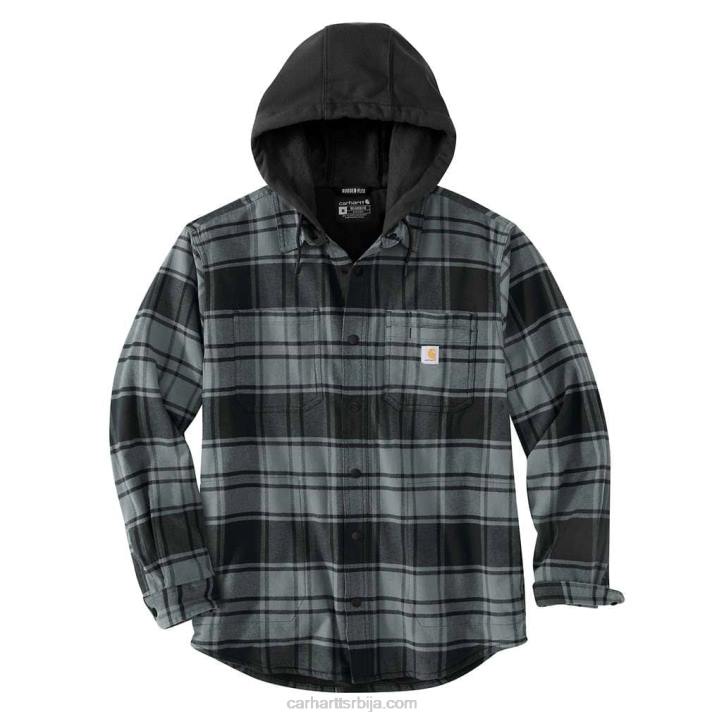 4042L21 Carhartt брест храпава флекс кошуља са капуљачом опуштеног кроја са поставом од фланела флиса јац мушкарци