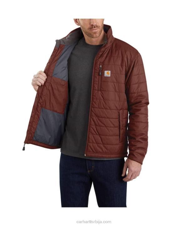 4042L22 Carhartt црн раин дефендер опуштена лагана изолована јакна мушкарци