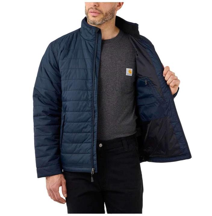 4042L22 Carhartt црн раин дефендер опуштена лагана изолована јакна мушкарци