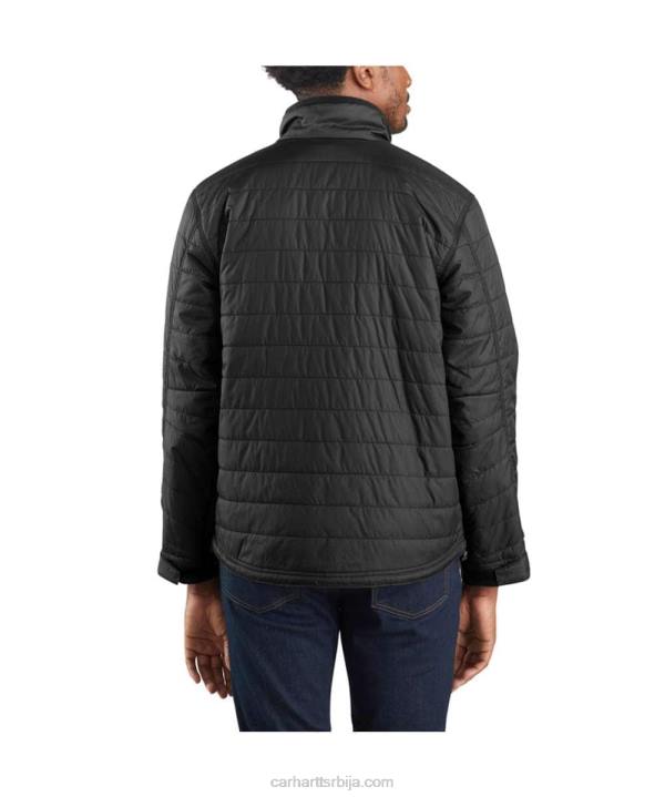 4042L22 Carhartt црн раин дефендер опуштена лагана изолована јакна мушкарци