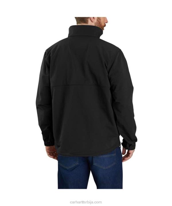 4042L23 Carhartt црн супер дук опуштена лагана лажна јакна са вратом мушкарци