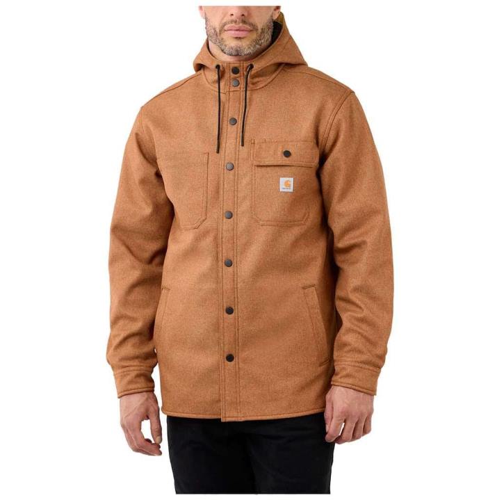 4042L25 Carhartt црни вријесак раин дефендер опуштена тешка мајица са капуљачом јац мушкарци