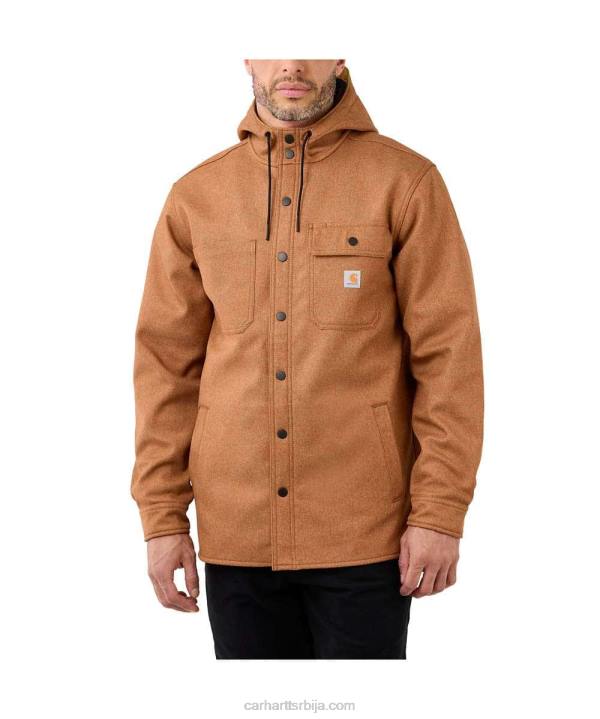 4042L25 Carhartt црни вријесак раин дефендер опуштена тешка мајица са капуљачом јац мушкарци