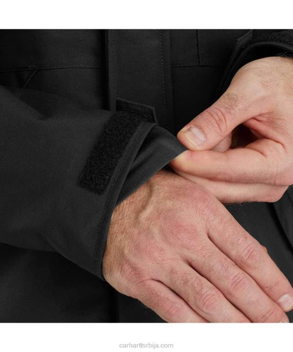 4042L29 Carhartt црн сторм дефенце лабав јакна тешке категорије мушкарци