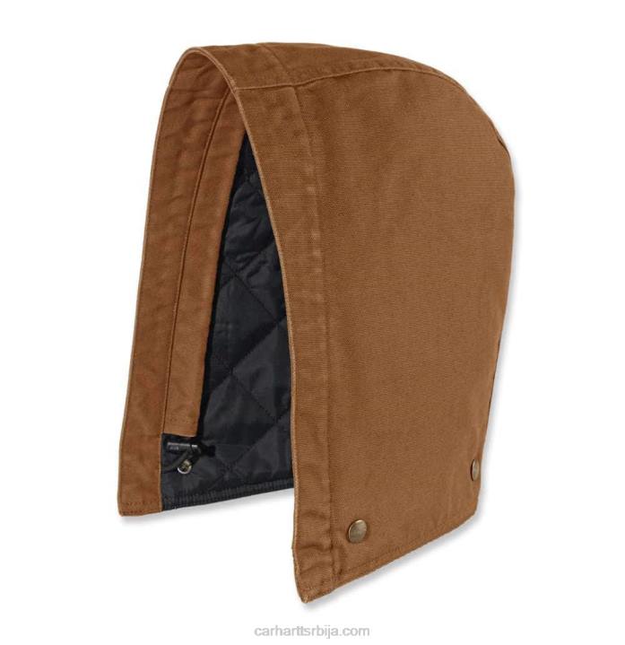 4042L33 Carhartt црн опрана патка изолована капуљача мушкарци