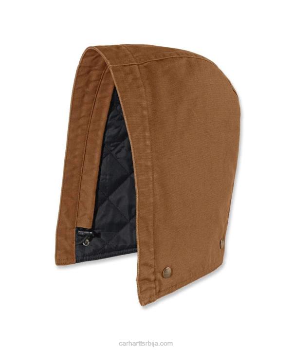 4042L33 Carhartt црн опрана патка изолована капуљача мушкарци