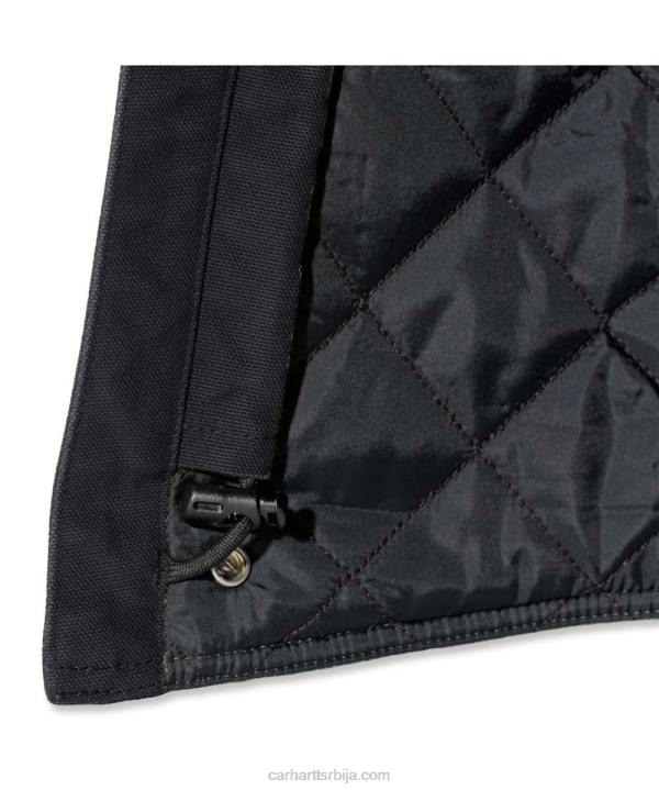 4042L33 Carhartt црн опрана патка изолована капуљача мушкарци