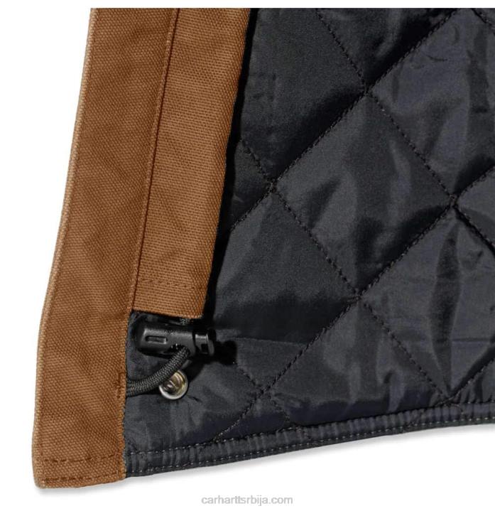 4042L33 Carhartt црн опрана патка изолована капуљача мушкарци