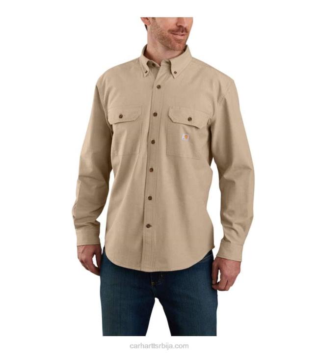 4042L108 Carhartt црни шамбре широка шамбре кошуља дугих рукава средње тежине мушкарци