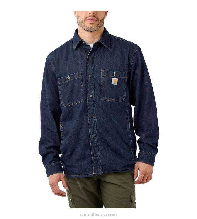 4042L109 Carhartt глечер мајица опуштеног кроја са поставом од џинса и флиса мушкарци