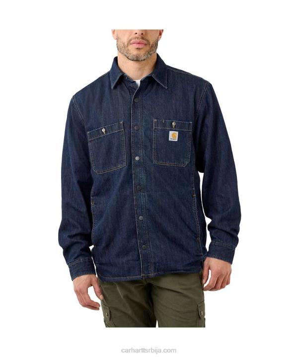 4042L109 Carhartt глечер мајица опуштеног кроја са поставом од џинса и флиса мушкарци