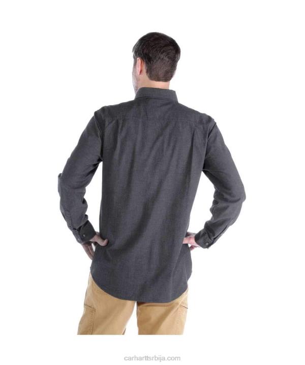 4042L111 Carhartt плави шамбре опуштена шамбре кошуља дугих рукава средње тежине мушкарци