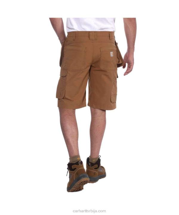 4042L151 Carhartt црн храпав флекс опуштено пристајање рипстоп царго мулти пкт ворк схорт мушкарци