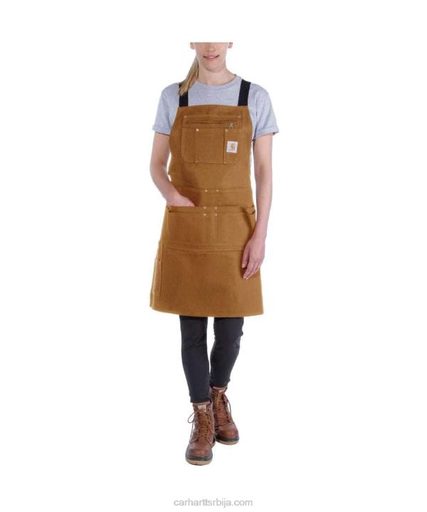 4042L12 Carhartt црн чврста пачја кецеља мушкарци