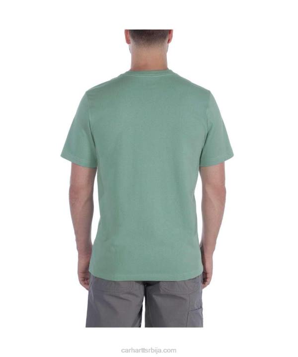4042L116 Carhartt алпски плави вријесак тешка мајица кратких рукава к87 опуштеног кроја мушкарци