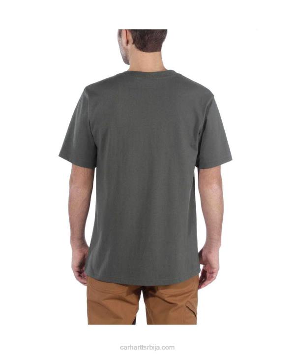 4042L116 Carhartt алпски плави вријесак тешка мајица кратких рукава к87 опуштеног кроја мушкарци