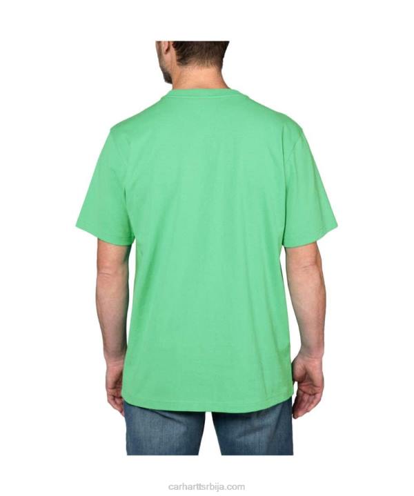 4042L116 Carhartt алпски плави вријесак тешка мајица кратких рукава к87 опуштеног кроја мушкарци