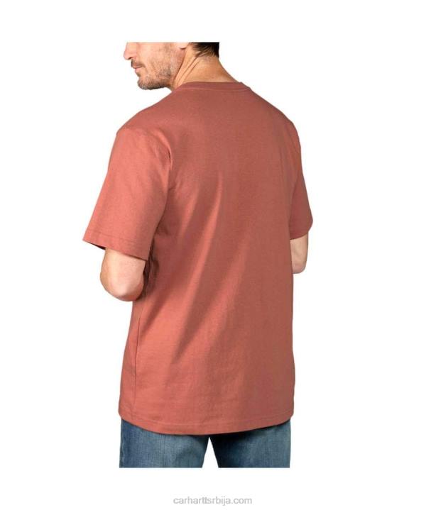 4042L116 Carhartt алпски плави вријесак тешка мајица кратких рукава к87 опуштеног кроја мушкарци