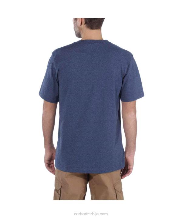 4042L116 Carhartt алпски плави вријесак тешка мајица кратких рукава к87 опуштеног кроја мушкарци