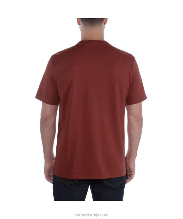 4042L116 Carhartt алпски плави вријесак тешка мајица кратких рукава к87 опуштеног кроја мушкарци