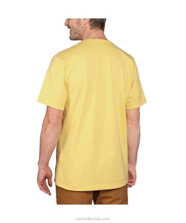 4042L118 Carhartt црн опуштена тешка мајица кратких рукава са графиком мушкарци