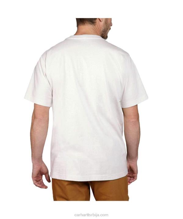 4042L119 Carhartt црн тешка мајица кратких рукава опуштеног кроја са графиком 'ц' мушкарци