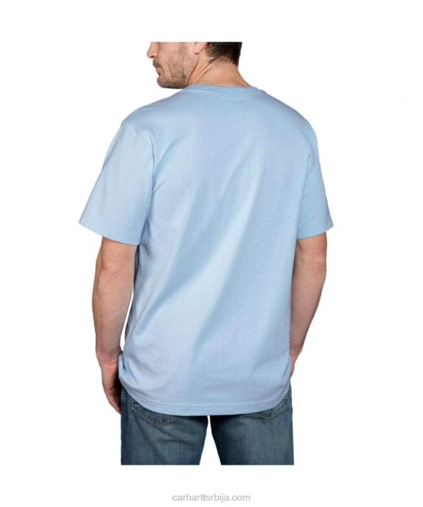 4042L119 Carhartt црн тешка мајица кратких рукава опуштеног кроја са графиком 'ц' мушкарци