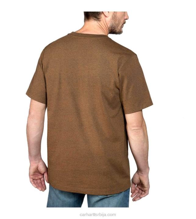 4042L119 Carhartt црн тешка мајица кратких рукава опуштеног кроја са графиком 'ц' мушкарци