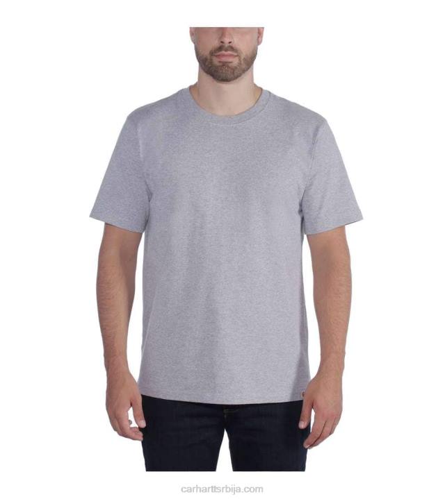 4042L124 Carhartt црн опуштена тешка мајица кратких рукава мушкарци