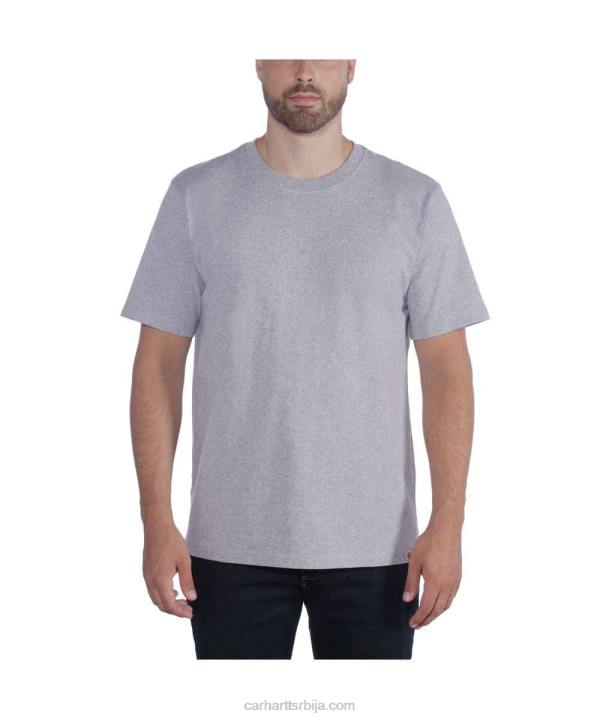 4042L124 Carhartt црн опуштена тешка мајица кратких рукава мушкарци