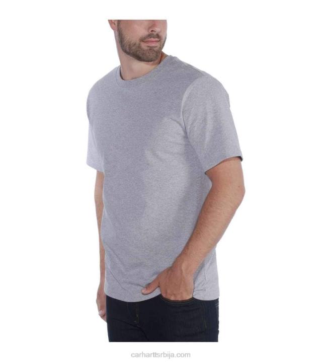 4042L124 Carhartt црн опуштена тешка мајица кратких рукава мушкарци