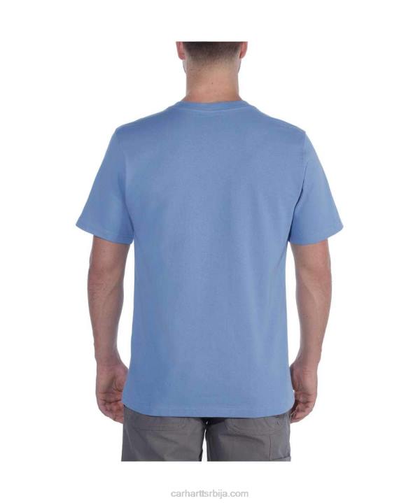 4042L124 Carhartt црн опуштена тешка мајица кратких рукава мушкарци