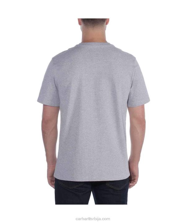 4042L124 Carhartt црн опуштена тешка мајица кратких рукава мушкарци