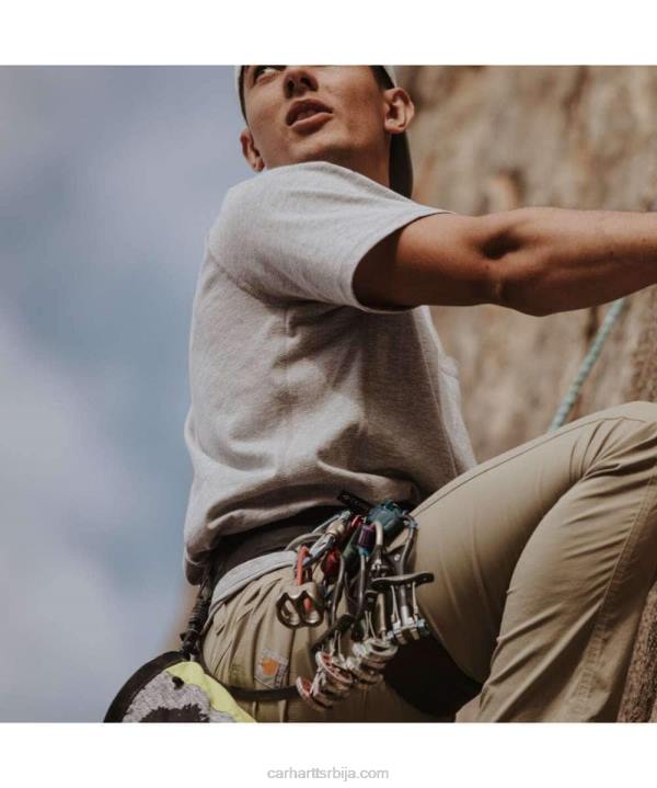 4042L125 Carhartt босиљак вријесак јака опуштена мајица кратких рукава са џеповима средње тежине мушкарци