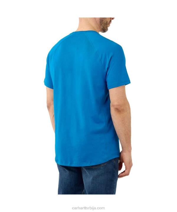 4042L125 Carhartt босиљак вријесак јака опуштена мајица кратких рукава са џеповима средње тежине мушкарци