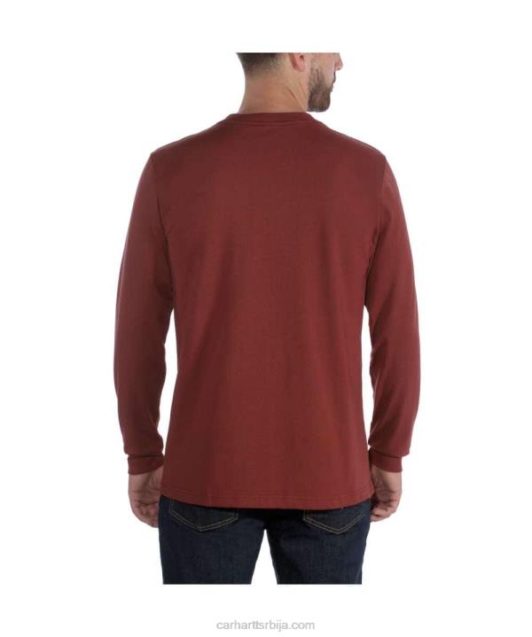 4042L128 Carhartt црн опуштена тешка мајица дугих рукава са графичким логотипом мушкарци