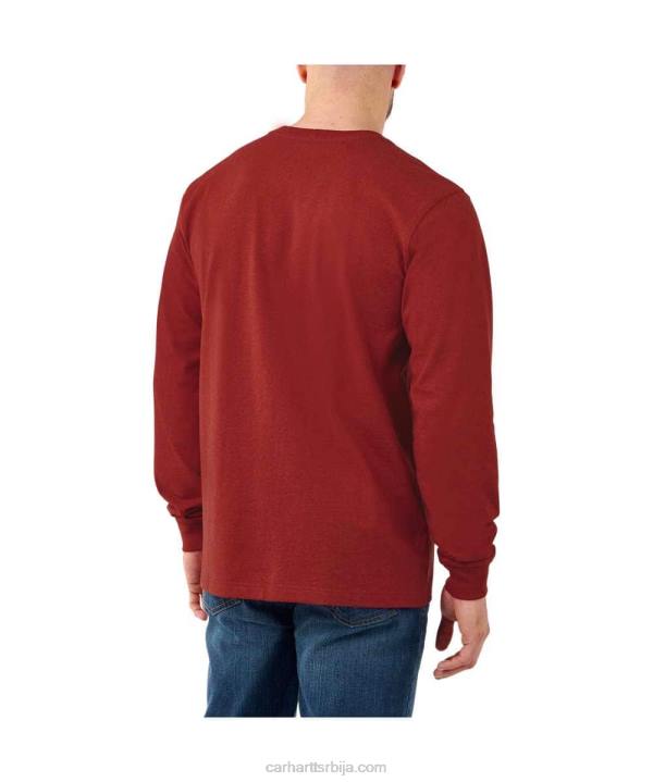 4042L130 Carhartt црн опуштена тешка мајица дугих рукава са логотипом и графичким рукавима мушкарци