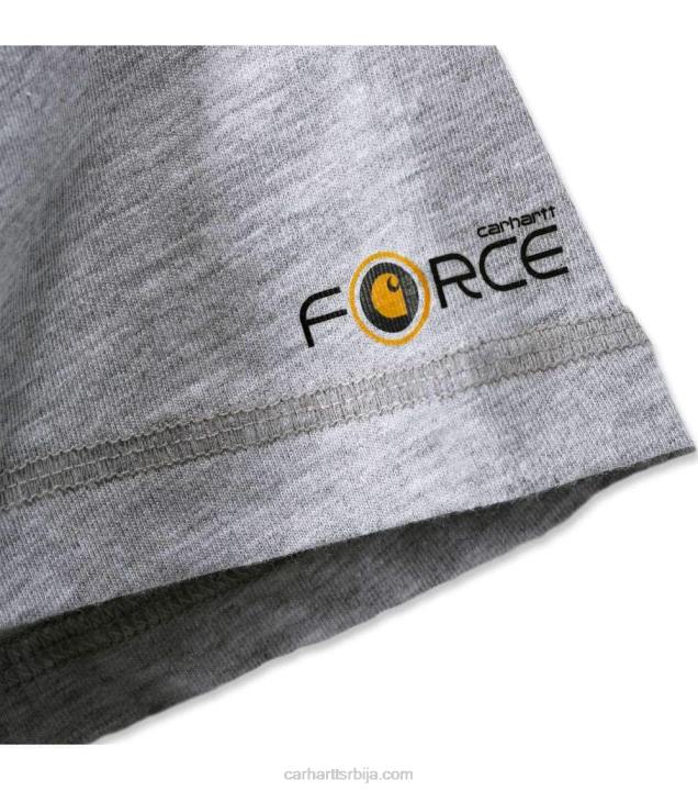 4042L131 Carhartt црн јака џепна поло мајица кратких рукава средње тежине опуштеног кроја мушкарци