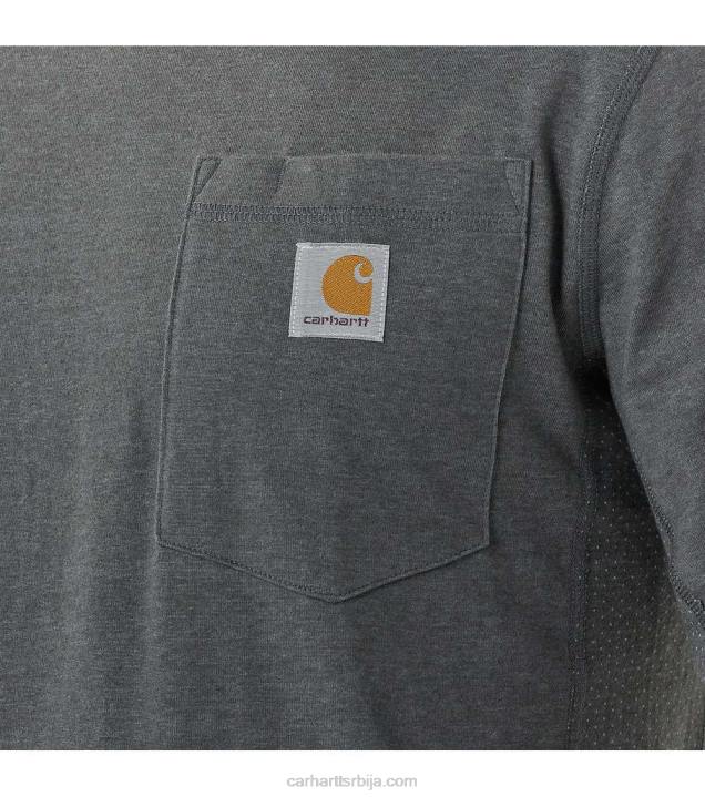 4042L132 Carhartt босиљак вријесак јака опуштена мајица са џеповима средње тежине дугих рукава мушкарци