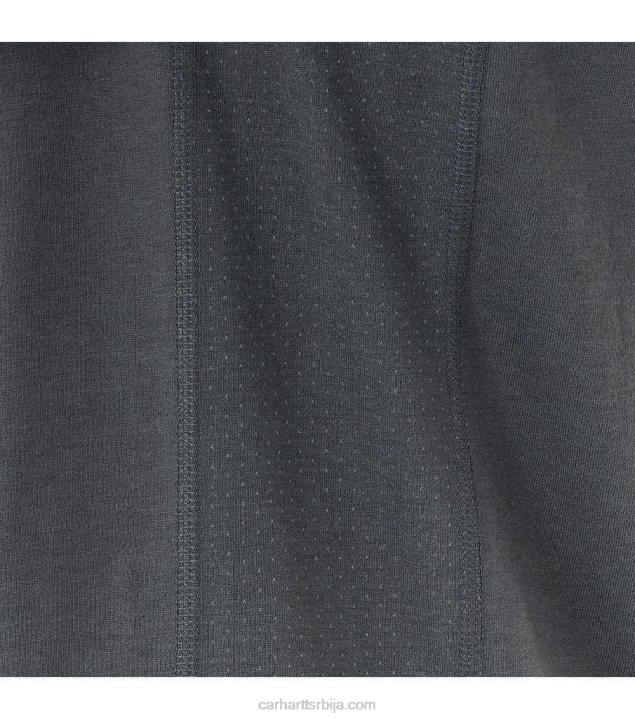 4042L133 Carhartt азурно плава јака мајица са графичким логотипом и кратким рукавима средње тежине опуштеног кроја мушкарци