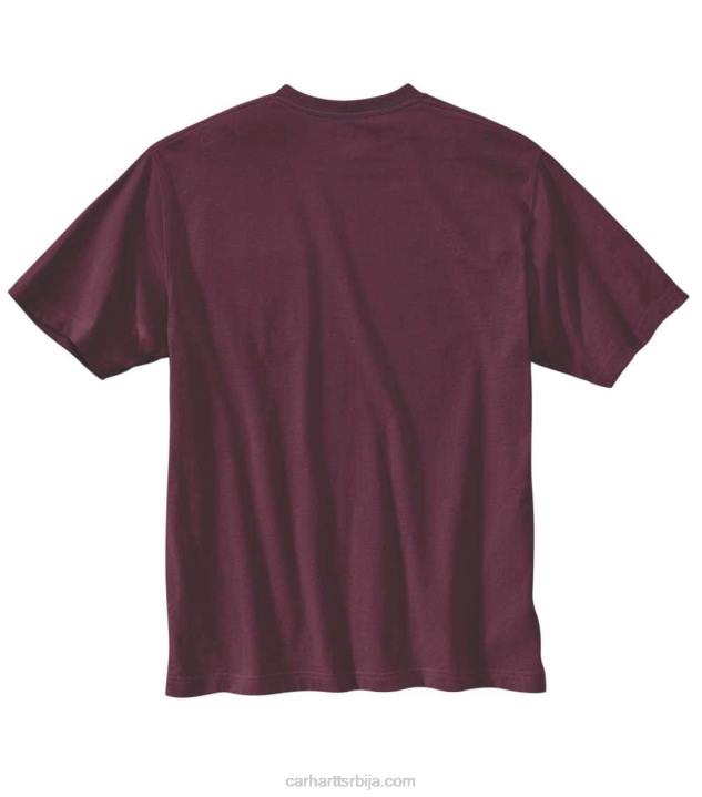 4042L136 Carhartt угљенични вријесак тешка мајица кратких рукава са графиком опуштеног кроја мушкарци