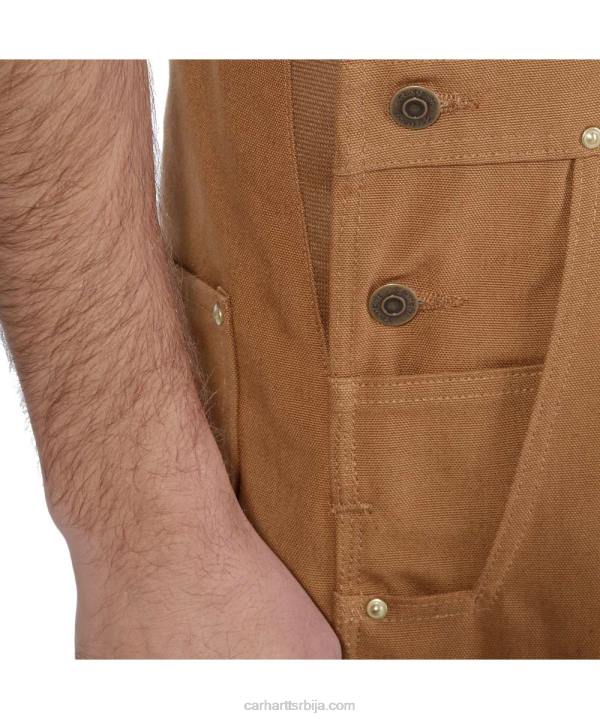 4042L74 Carhartt црн опуштени комбинезон за патке мушкарци