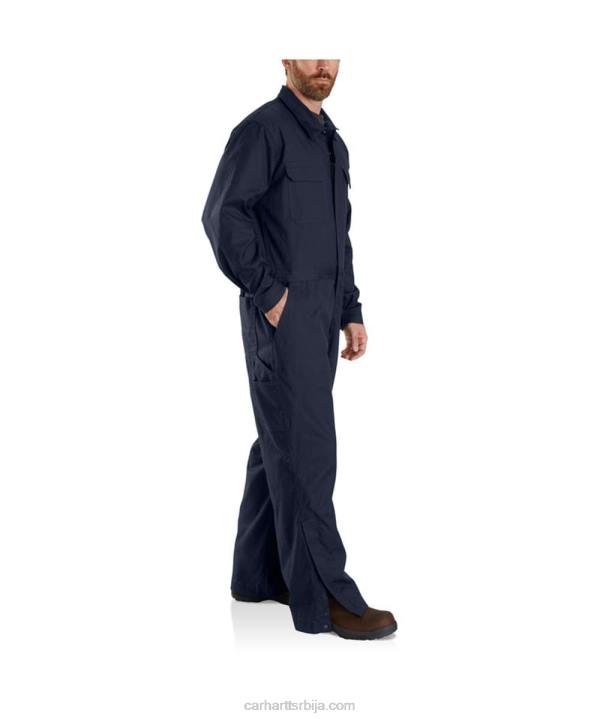 4042L79 Carhartt тамни каки робусни комбинезон од флексибилног платна мушкарци