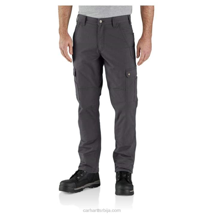 4042L55 Carhartt босиљак робусне флексибилне радне панталоне опуштеног кроја рипстоп царго са флисом мушкарци