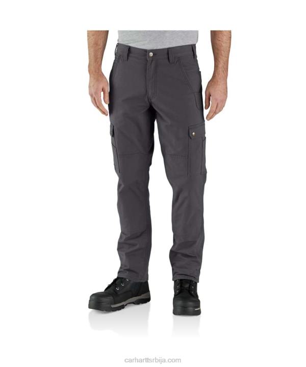 4042L55 Carhartt босиљак робусне флексибилне радне панталоне опуштеног кроја рипстоп царго са флисом мушкарци
