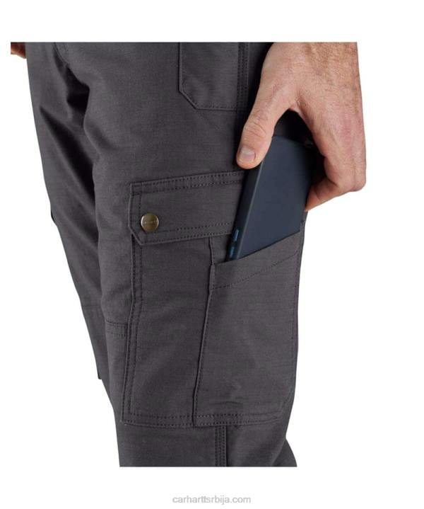 4042L55 Carhartt босиљак робусне флексибилне радне панталоне опуштеног кроја рипстоп царго са флисом мушкарци